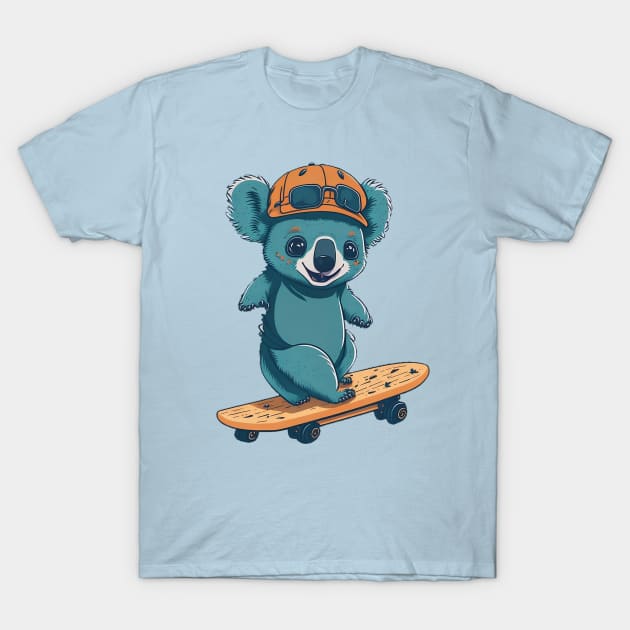 Skater Koala T-Shirt by Yussy Art